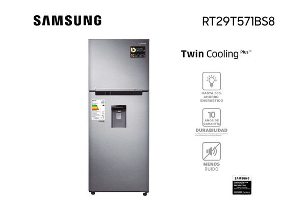 Dictado Medio Indefinido Refrigerador Samsung Inox 295 L en Tienda Volar