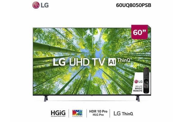 Smart TV LG 60" 4K UHD AI ThinQ 60UQ8050PSB en Itau
