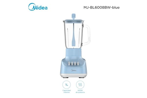 Licuadora 1 L Jarra de Vidrio MIDEA Azul MJ-BL6008BW en Itau