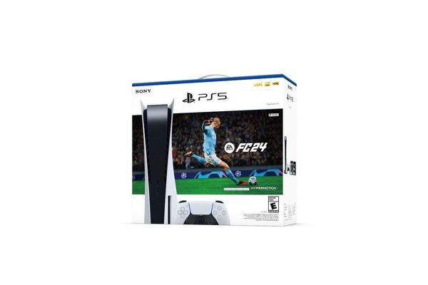 Consola SONY PS5 Standard 825GB con joystick y juego FC 24 en Tienda Volar