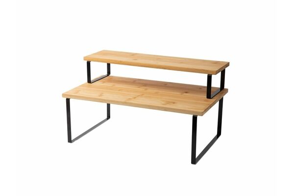Estante de 2 Pisos de Madera/Metal 50 x 30 x 18 cm en Itau