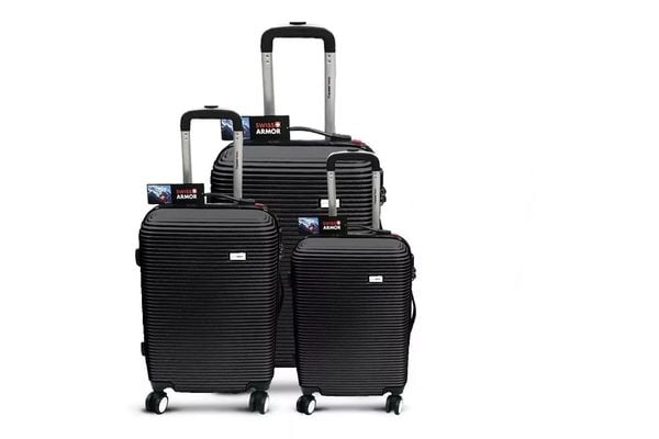 Set de 3 Tres Valijas SWISS ARMOR Rigidas  Color Negro en Itau