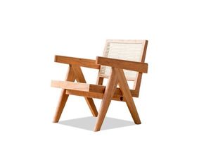 BUTACA SERENA  - MADERA DE CEREZO Y ESTERILLA CUADRICULADA en Itau